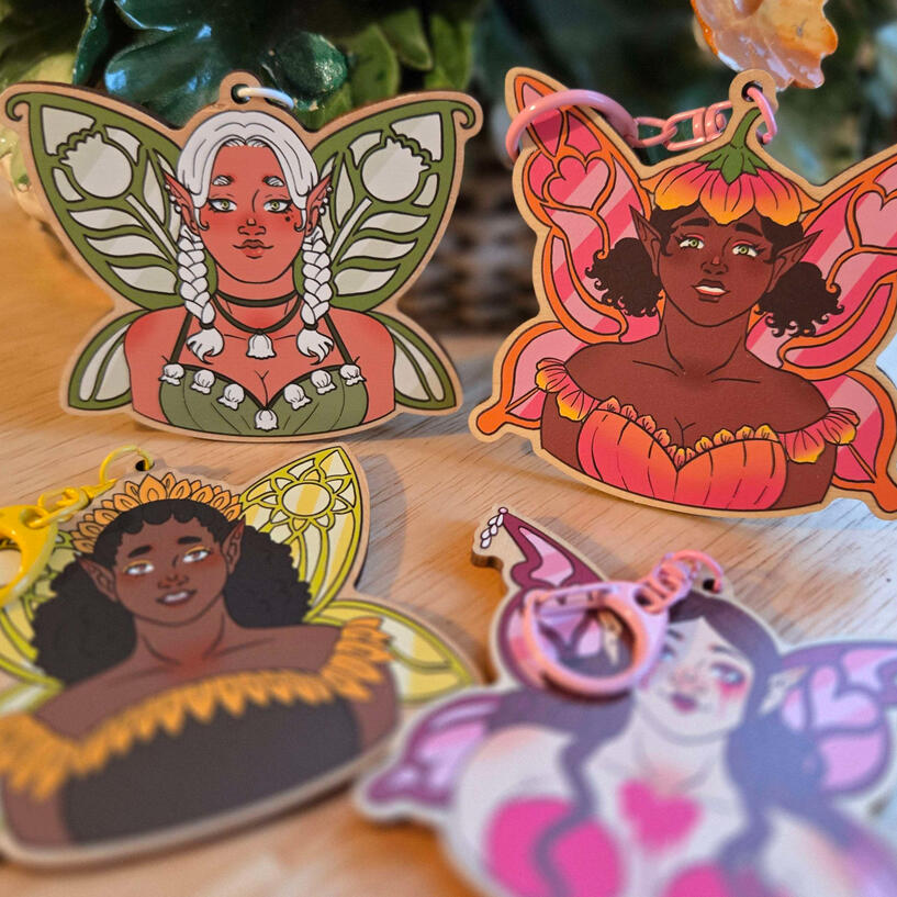 Fairy keychains by ViolaViolets