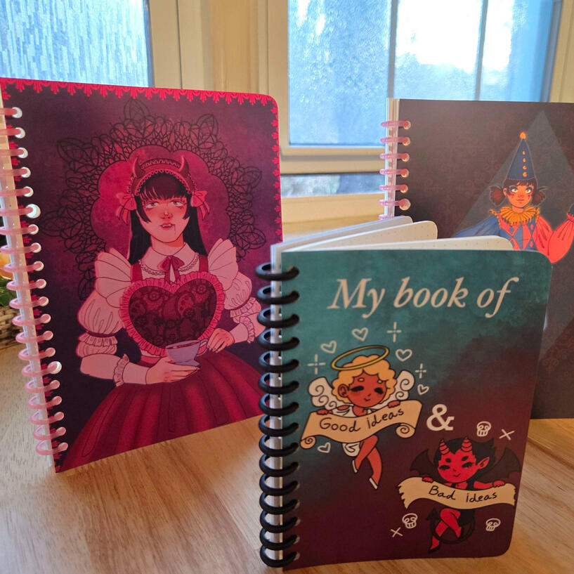 Whimsical notesbooks by ViolaViolets